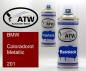 Preview: BMW, Coloradorot Metallic, 201: 400ml Sprühdose + 400ml Klarlack - Set, von ATW Autoteile West.
